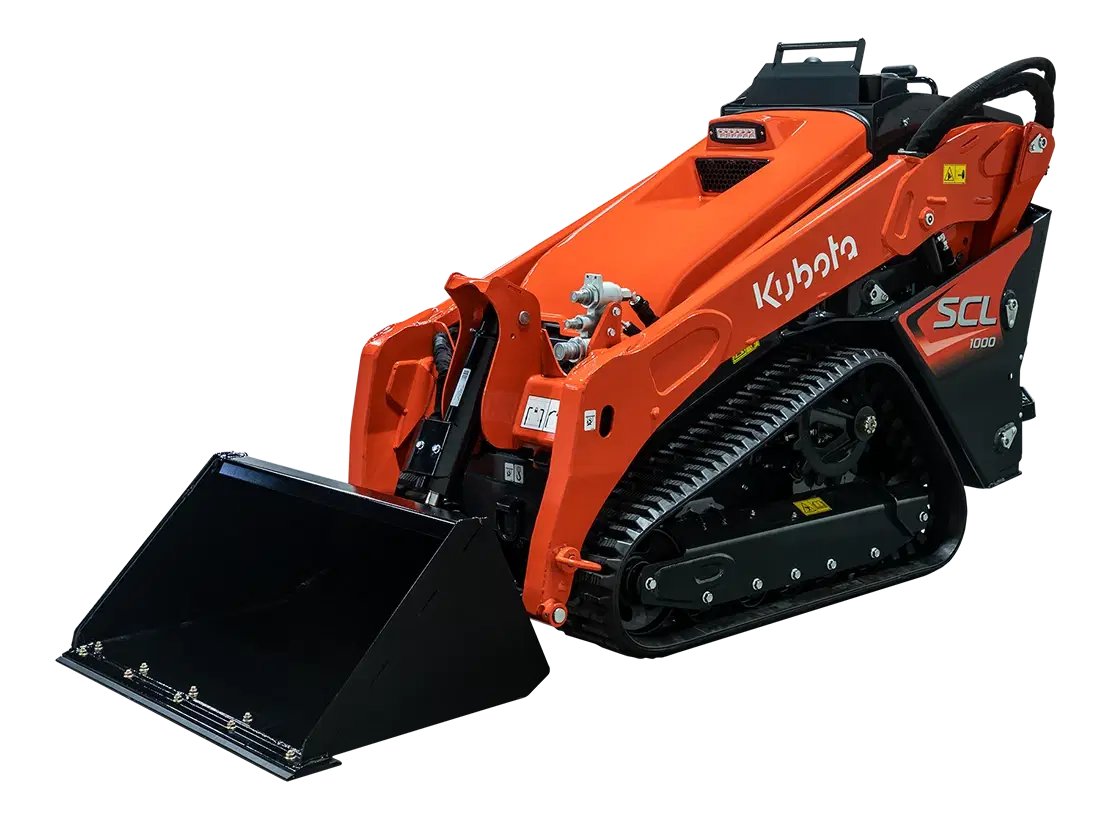 Stand on skidsteer compatible with the SLG 56 mini screener