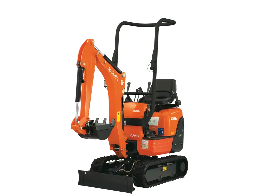 Mini excavator compatible with the SLG 56 mini screener