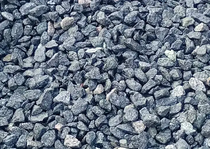 Close-up texture of pipe bedding material ready for screening