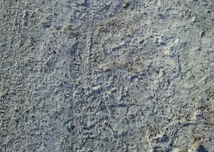 Close-up texture of winter sand ready for screening